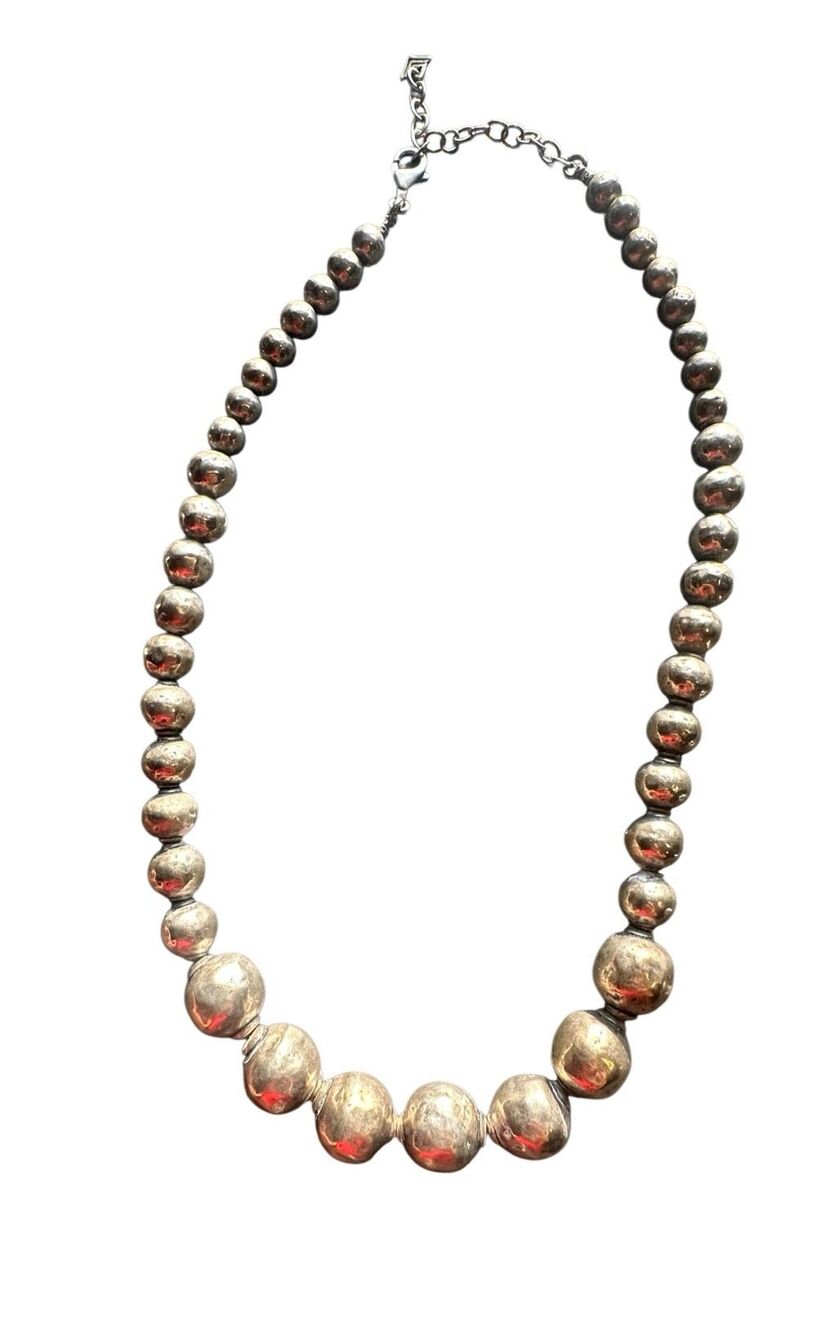 Silpada "Atmospheric" Sterling Silver Graduated Bead Necklace N1953 Retired